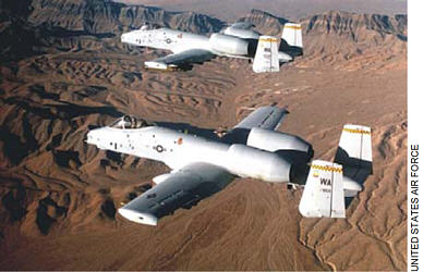 A-10 Thunderbolt aircraft accounted for more than 80%
of the depleted uranium rounds fired in the Gulf War